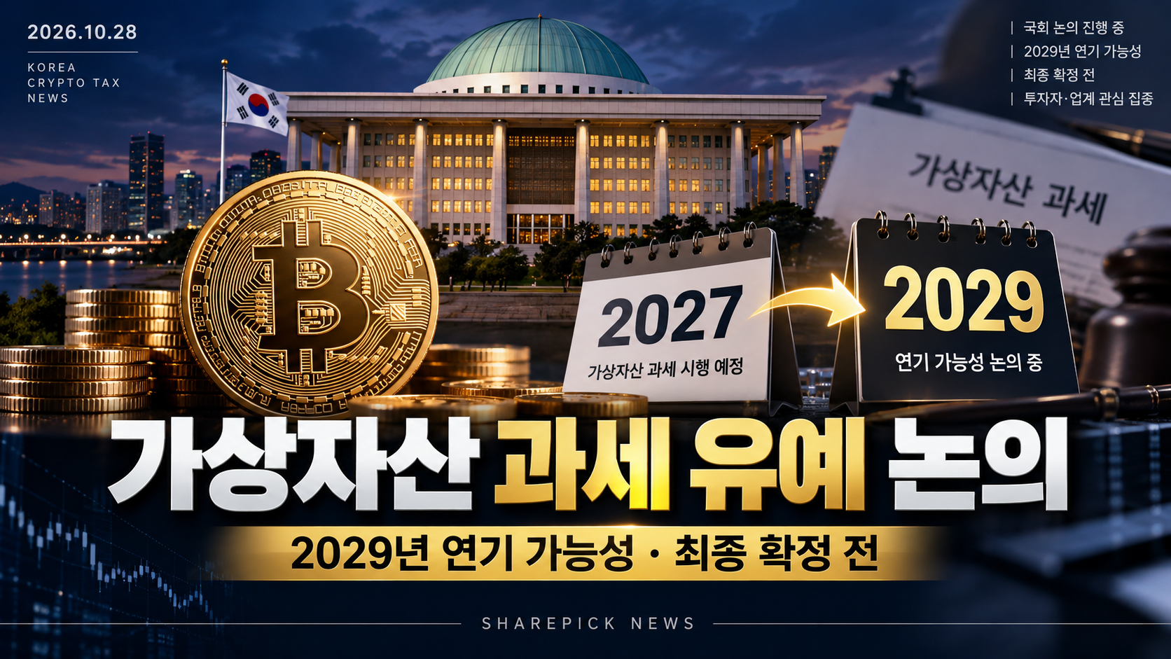 가상자산 과세 2029년까지 추가 유예되나? 정부·여당 본격 논의…투자자들 관심 집중 이미지 1